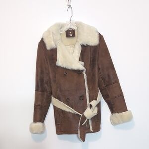 Wilson Leather Women's Jacket Coat Faux Fur Pea Coat
